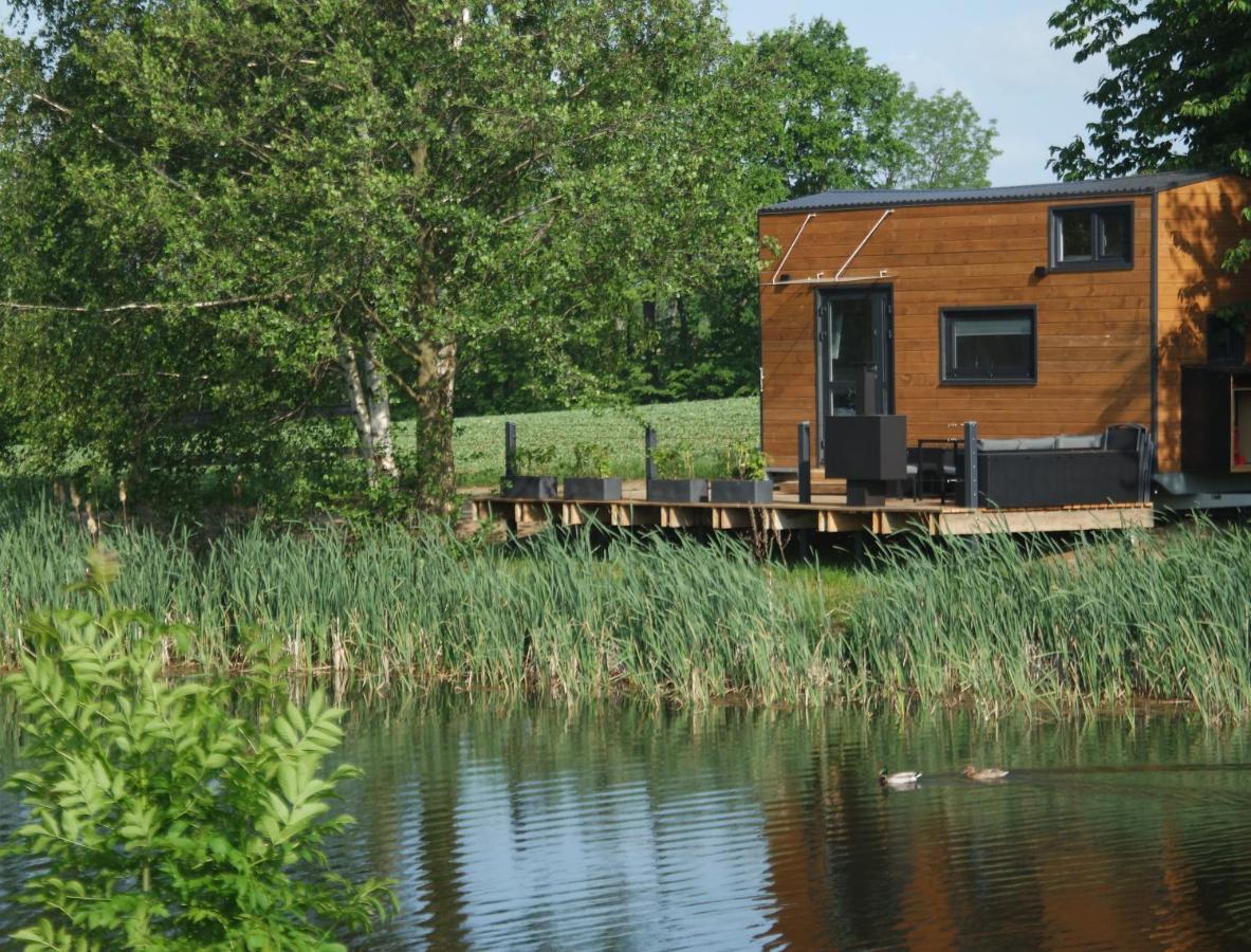 Tinyhousebeidresden 1 - Direkt Am Naturteich - Naehe Saechsische Schweiz, Dresden Grossharthau Exterior foto